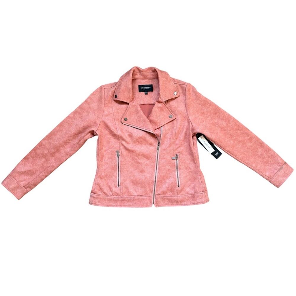 Liverpool Los Angeles Coral Faux Suede L Asymmetrical Zipper Moto Casual Jacket
